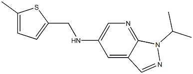 N-[(5-methylthiophen-2-yl)methyl]-1-(propan-2-yl)-1H-pyrazolo[3,4-b]pyridin-5-amine Struktur