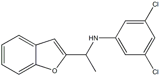 N-[1-(1-benzofuran-2-yl)ethyl]-3,5-dichloroaniline Struktur