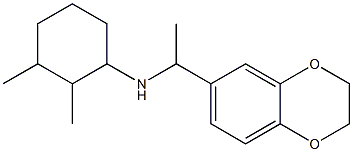 N-[1-(2,3-dihydro-1,4-benzodioxin-6-yl)ethyl]-2,3-dimethylcyclohexan-1-amine Struktur