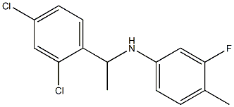 N-[1-(2,4-dichlorophenyl)ethyl]-3-fluoro-4-methylaniline Struktur