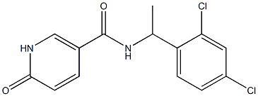 N-[1-(2,4-dichlorophenyl)ethyl]-6-oxo-1,6-dihydropyridine-3-carboxamide Struktur