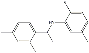 N-[1-(2,4-dimethylphenyl)ethyl]-2-fluoro-5-methylaniline Struktur