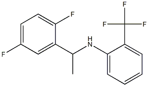 N-[1-(2,5-difluorophenyl)ethyl]-2-(trifluoromethyl)aniline Struktur