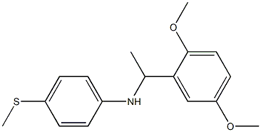 N-[1-(2,5-dimethoxyphenyl)ethyl]-4-(methylsulfanyl)aniline Struktur