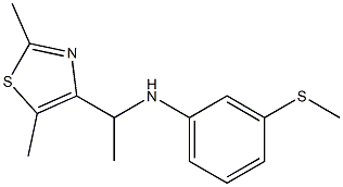 N-[1-(2,5-dimethyl-1,3-thiazol-4-yl)ethyl]-3-(methylsulfanyl)aniline Struktur