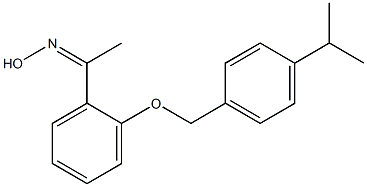 N-[1-(2-{[4-(propan-2-yl)phenyl]methoxy}phenyl)ethylidene]hydroxylamine Struktur