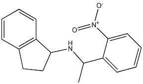 N-[1-(2-nitrophenyl)ethyl]-2,3-dihydro-1H-inden-1-amine Struktur