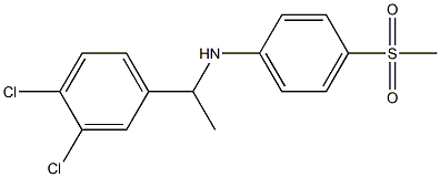 N-[1-(3,4-dichlorophenyl)ethyl]-4-methanesulfonylaniline Struktur