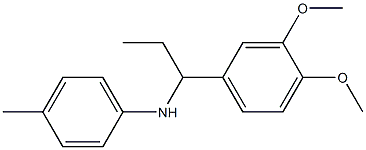 N-[1-(3,4-dimethoxyphenyl)propyl]-4-methylaniline Struktur