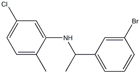 N-[1-(3-bromophenyl)ethyl]-5-chloro-2-methylaniline Struktur