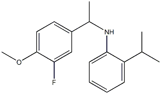 N-[1-(3-fluoro-4-methoxyphenyl)ethyl]-2-(propan-2-yl)aniline Struktur