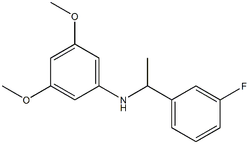 N-[1-(3-fluorophenyl)ethyl]-3,5-dimethoxyaniline Struktur