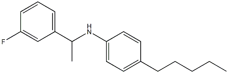 N-[1-(3-fluorophenyl)ethyl]-4-pentylaniline Struktur