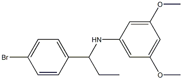 N-[1-(4-bromophenyl)propyl]-3,5-dimethoxyaniline Struktur