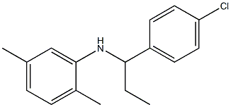 N-[1-(4-chlorophenyl)propyl]-2,5-dimethylaniline Struktur