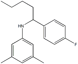 N-[1-(4-fluorophenyl)pentyl]-3,5-dimethylaniline Struktur