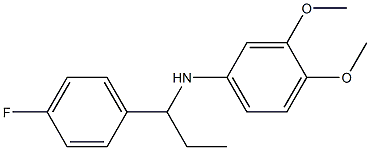 N-[1-(4-fluorophenyl)propyl]-3,4-dimethoxyaniline Struktur