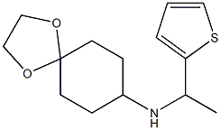 N-[1-(thiophen-2-yl)ethyl]-1,4-dioxaspiro[4.5]decan-8-amine Struktur