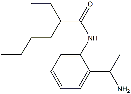 N-[2-(1-aminoethyl)phenyl]-2-ethylhexanamide Struktur