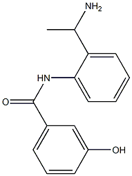 N-[2-(1-aminoethyl)phenyl]-3-hydroxybenzamide Struktur