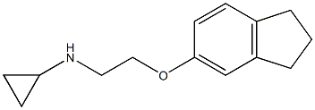 N-[2-(2,3-dihydro-1H-inden-5-yloxy)ethyl]cyclopropanamine Struktur