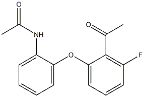 N-[2-(2-acetyl-3-fluorophenoxy)phenyl]acetamide Struktur