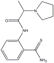 N-[2-(aminocarbonothioyl)phenyl]-2-pyrrolidin-1-ylpropanamide Struktur