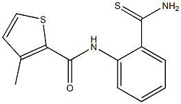 N-[2-(aminocarbonothioyl)phenyl]-3-methylthiophene-2-carboxamide Struktur