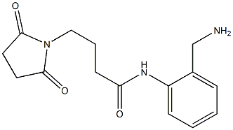 N-[2-(aminomethyl)phenyl]-4-(2,5-dioxopyrrolidin-1-yl)butanamide Struktur