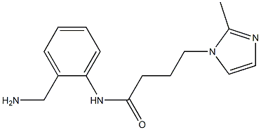 N-[2-(aminomethyl)phenyl]-4-(2-methyl-1H-imidazol-1-yl)butanamide Struktur