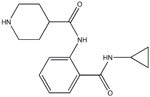 N-[2-(cyclopropylcarbamoyl)phenyl]piperidine-4-carboxamide Struktur