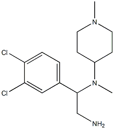 N-[2-amino-1-(3,4-dichlorophenyl)ethyl]-N,1-dimethylpiperidin-4-amine Struktur