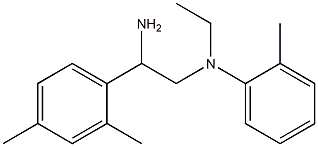 N-[2-amino-2-(2,4-dimethylphenyl)ethyl]-N-ethyl-2-methylaniline Struktur