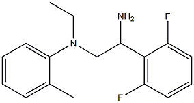 N-[2-amino-2-(2,6-difluorophenyl)ethyl]-N-ethyl-2-methylaniline Struktur