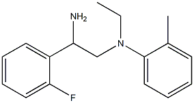 N-[2-amino-2-(2-fluorophenyl)ethyl]-N-ethyl-2-methylaniline Struktur