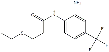 N-[2-amino-4-(trifluoromethyl)phenyl]-3-(ethylsulfanyl)propanamide Struktur