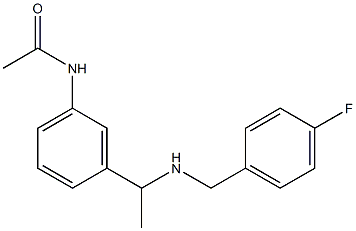 N-[3-(1-{[(4-fluorophenyl)methyl]amino}ethyl)phenyl]acetamide Struktur