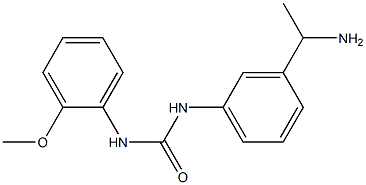 N-[3-(1-aminoethyl)phenyl]-N'-(2-methoxyphenyl)urea Struktur