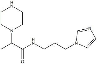 N-[3-(1H-imidazol-1-yl)propyl]-2-(piperazin-1-yl)propanamide Struktur