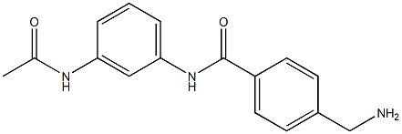 N-[3-(acetylamino)phenyl]-4-(aminomethyl)benzamide Struktur