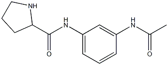 N-[3-(acetylamino)phenyl]pyrrolidine-2-carboxamide Struktur