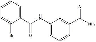 N-[3-(aminocarbonothioyl)phenyl]-2-bromobenzamide Struktur