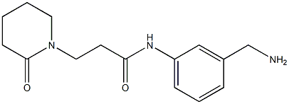 N-[3-(aminomethyl)phenyl]-3-(2-oxopiperidin-1-yl)propanamide Struktur