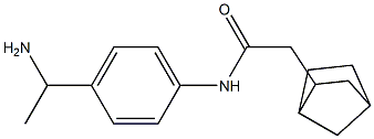 N-[4-(1-aminoethyl)phenyl]-2-{bicyclo[2.2.1]heptan-2-yl}acetamide Struktur