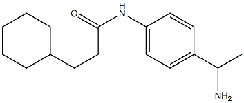 N-[4-(1-aminoethyl)phenyl]-3-cyclohexylpropanamide Struktur