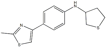 N-[4-(2-methyl-1,3-thiazol-4-yl)phenyl]thiolan-3-amine Struktur