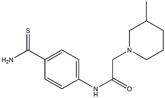 N-[4-(aminocarbonothioyl)phenyl]-2-(3-methylpiperidin-1-yl)acetamide Struktur