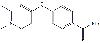 N-[4-(aminocarbonothioyl)phenyl]-3-(diethylamino)propanamide Struktur