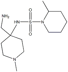 N-[4-(aminomethyl)-1-methylpiperidin-4-yl]-2-methylpiperidine-1-sulfonamide Struktur