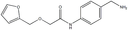 N-[4-(aminomethyl)phenyl]-2-(2-furylmethoxy)acetamide Struktur